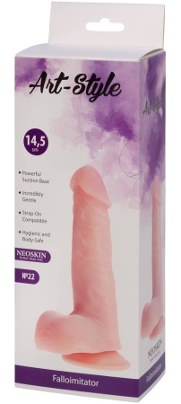 Реалистичный фаллоимитатор на присоске Art-Style №22